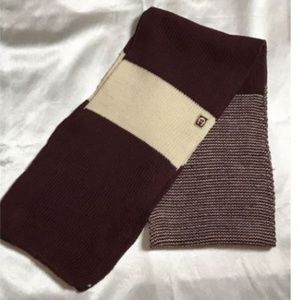 Vintage Etienne Aigner Women Red Maroon Scarf